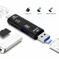 5 en 1 multifonction Type C Micro USB vers USB OTG USB 2.0 TF lecteur de carte adaptateur Type C lecteur Flash adaptateur pour ordinateur portable