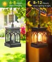 Lampes solaires LED TSINYE, étanches IP65, suspendues, pour extérieur, jardin, allumage/extinction automatique, décoratives pour cour, allée, jardin