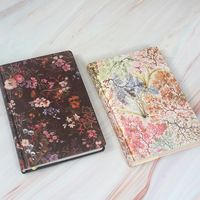 Couverture rigide rétro plante fleur couleur pages intérieures couverture rigide carnet de notes carnets