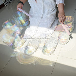 Juego de Cuencos de Cristal de Cuarzo Transparente de Color Cósmico para Meditación y Yoga, Cuencos de Cristal para Sanación, Instrumentos de Sanación por Sonido - Product Image 2