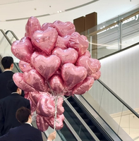 Ballons en aluminium Youlun de 18 pouces en forme de cœur sur le thème de l'amour pour la Saint-Valentin, mariage, fiançailles, célébration, décoration