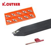 KEENCUTEER Porte-outil de tournage externe revêtu pour tour CNC 72,5 degrés SVVCN2020K16/SVVCN2020K11, outil de tournage externe OEM