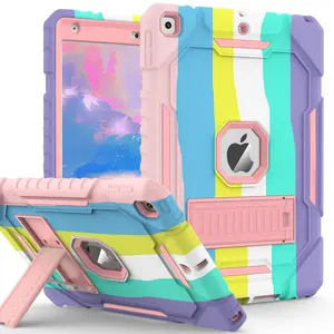 Kids Friendly Shock Resistance Armor Rugged Stand School Tablet Case Shell For IPad 9th 10.2 Inch 2021 Cover For Girls