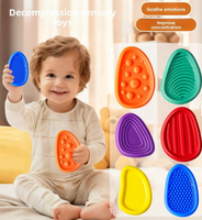 Paquete de 6 Juguetes Sensoriales de Silicona Suave con Textura, Regalos de Silicona Novedosos, Piedras Antiestrés, Juguetes Sensoriales para el Autismo, Juguetes para Calmar la Ansiedad de los Niños