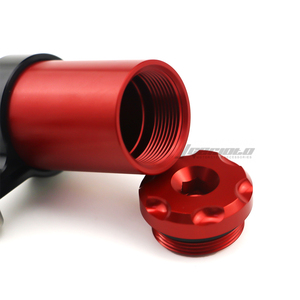 אביזרים לאופנוע בלם אחורי נוזל מיכל שמן גביע מאגר לכסות אלומיניום cnc עבור אוניברסלי - Product Image 3