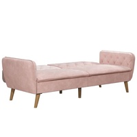 Sofá Cama de Tela Rosa Moderno de Alta Calidad, Sofá Tapizado de 3 Plazas Plegable para Sala de Estar, Hotel, Apartamento, Dormitorio
