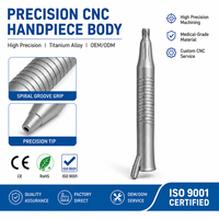 Pièce usinée CNC sur mesure pour instrument médical, corps de pièce dentaire, instrument chirurgical en alliage de titane de précision, pièce usinée CNC