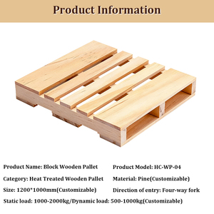 Paletas de Madera Duraderas <span class=keywords><strong>para</strong></span> Transporte, Logística, Exportación y Almacén, con Cuatro Entradas, de Madera Maciza IPPC, Tamaños Personalizados al por Mayor - Product Image 3