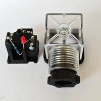 Connecteur de bobine de vanne solénoïde DIN 43650 Forme A 2P+E, prise femelle noire, DIN 43650A AC DC IP65 avec LED, pièce de vanne solénoïde