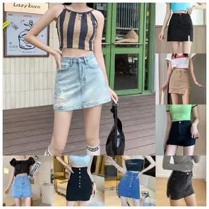 Wholesale multi-color running women wearing bicycle skirts sexy short skirts shorts jeans short skirts women's clothing