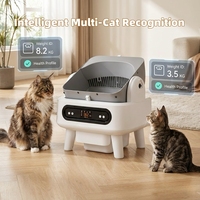 Grande litière automatique pour chat, robot de toilette sécurisé, application Tuya, télécommande mobile, nettoyage automatique, électrique, avec Wifi