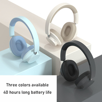 Headphone nirkabel, headphone tanpa kabel, warna susu, hadiah, baterai tahan lama, headset headphone nirkabel