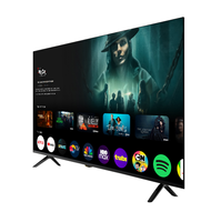 TV Pintar Android QLED 4K UHD Tanpa Bingkai 50 55 65 75 85 98 Inci, TV LED Tanpa Batas OEM ODM Grosir Kustom
