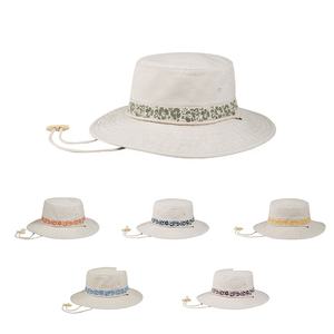 Sombrero para el sol Verano Protección UV Plegable Pesca Correr Transpirable Ajustable Con Cinta Sombrero de cubo de algodón personalizado para mujer - Product Image 1