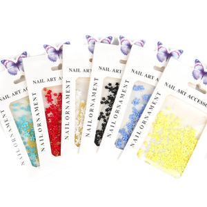 Paso Sico Venta al por mayor Colorful Flower Nail Charms Bola <span class=keywords><strong>de</strong></span> acero con 3D Resign Flower Mixed Nail Decoraciones Set <span class=keywords><strong>2022</strong></span> Summer Nail Art - Product Image 3