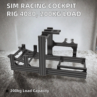 Ensemble complet de simulateur de course avec cockpit, version universelle 4080, capacité de charge de 200 kg, profil en aluminium série 6000