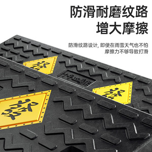 Rubber Threshold Ramp Mat For Curb Car Entry Doorway <b>Step</b> Slope Pad 120x30x8cm Non Slip Surface - Product Image 2