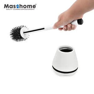 Cepillo de Inodoro de Silicona y Plástico con Diseño de Clip Oculto y Soporte, para Limpieza de Baños y WC - Product Image 4