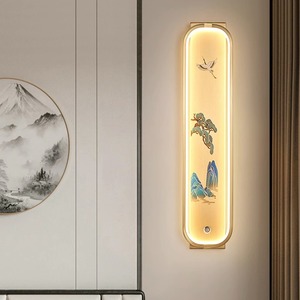 All-Copper New Chinese Style Wall Lamp Built-In <b>Touch</b> Switch for Living Room Bedroom TV Background Wall Bedside Study Hallway - Product Image 2