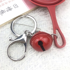 Frying Pan Calculator Keychain With Bell Color Mixing Portable Keyring Gift For Couple - Product Image 3