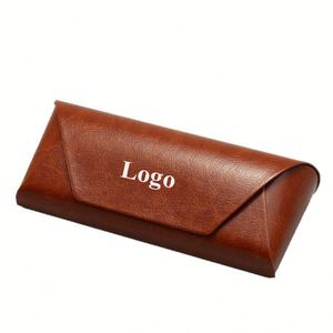 Custom Logo Screen Printed Rectangle PU Leather Sunglasses & <b>Glasses</b> <b>Case</b> Mix Color Household Use OEM Available 24 Hours Service - Product Image 1