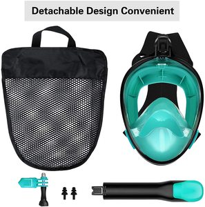 Set de Máscara de Snorkel de Cara Completa con Sistema Dry Top, Soporte Integrado para Cámara Desmontable, Equipo de <span class=keywords><strong>Buceo</strong></span> con Vista Panorámica - Product Image 6