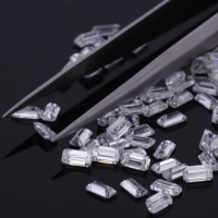 Diamantes Cultivados en Laboratorio, Corte Esmeralda 2*4mm 4*6mm, Diamantes Cultivados en Laboratorio de Tamaño Pequeño
