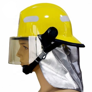 Casco de Bombero Tipo V Amarillo con Protector Facial, Sin Ranuras, Suspensión de 6 Puntos - Product Image 5