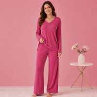 Ensembles de Loungewear Rose Élégant et Décontracté pour Femmes, Grande Taille, Pliables, de Luxe, Ajustés et Tendance