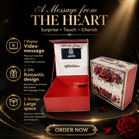 Boîte cadeau vidéo personnalisée avec écran LCD, boîte en papier interactive, emballage d'invitation pour mariage, anniversaire, fête