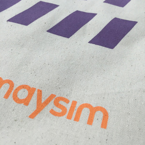 Tùy Chỉnh Số Lượng Lớn In Ấn Tự Nhiên Vải Vải Dây Kéo Vai Túi Ba Lô Với Xử Lý - Product Image 2