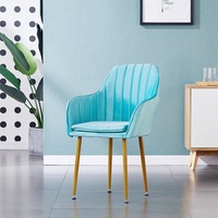 Chaises de salle à manger en velours rose de luxe, fabrication directe d'usine, housse amovible, pieds en métal doré, design moderne pour hôtel, maison, bar, bureau à domicile