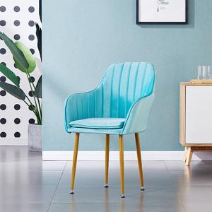 เก้าอี้ทานอาหารกำมะหยี่สีชมพูหรูหราจากโรงงานโดยตรง ปลอกหุ้มถอดได้ ขาโลหะสีทอง ดีไซน์ทันสมัย สำหรับโรงแรม บ้าน บาร์ สำนักงานที่บ้าน - Product Image 2