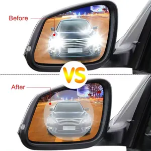 Película plástica transparente para espelhos de carro PET, antiembaçante, protetor de plástico à prova de chuva, espelho retrovisor antiembaçante