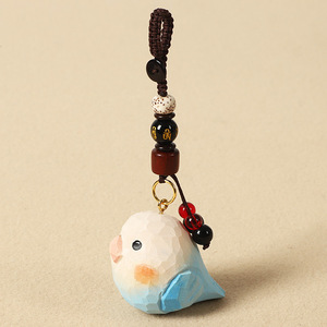 Porte-clés de voiture en bois et acier inoxydable fait main, pendentif perroquet créatif, décoration de sac à dos, cadeau personnalisé avec logo pour amis et enseignants - Product Image 4