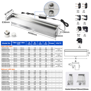 Accessoires de <span class=keywords><strong>piscine</strong></span> série Spa cascade à bas prix fontaine cascade LED en acier inoxydable pour piscines creusées - Product Image 4