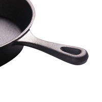 Poêle à frire moderne en fonte, écologique, robuste, avec poignée, compatible four, pour steak, œufs, crêpes