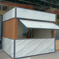 Casa prefabricada portátil contenedor tienda mini tienda contenedor pequeña tienda interior cabina prefabricada portátil restaurante moderno quiosco