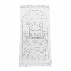 Tappetino da Preghiera Islamico Turco per Bambini, Tappeto Portatile da Colorare per Preghiera Musulmana - Product Image 4