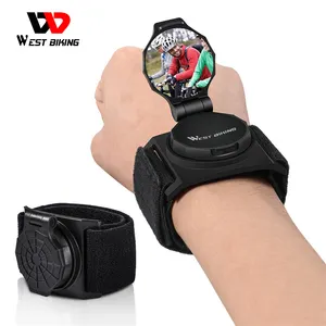 WEST BIKING Cycle Mirror Wrist Wear Armband Rear View Mirror MTB Mountain Road Bicycle Adjustable Rotatable Cycling Accessories