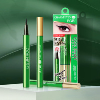 Crayon Eyeliner Liquide Imperméable Anti-Bavures Longue Tenue 24H Noir Intense BOB Charm Eyes avec Embout Éponge pour Maquillage des Yeux