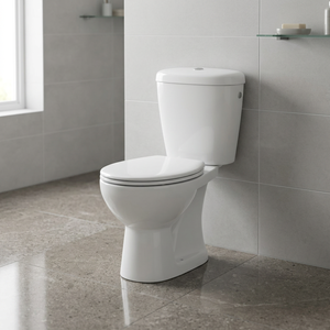 Inodoro Moderno de Cerámica Blanca de Dos Piezas con Doble Descarga, Montado en el Suelo, Ecológico, para Villa, con Certificación ISO9001 - Product Image 1
