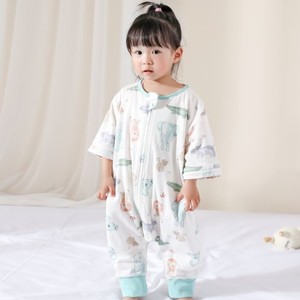 Gigoteuses pour bébés avec couche absorbante intégrée, manches détachables, séparateurs de <span class=keywords><strong>jambes</strong></span>, 100% coton, unisexe, 1-3 ans, été - Product Image 2