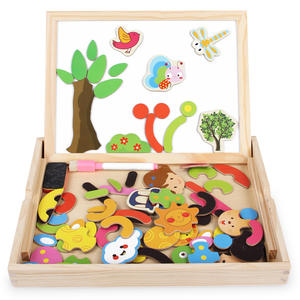 Tavolo da disegno magnetico per bambini Puzzle 3D giocattoli educativi in legno per bambini - Product Image 2