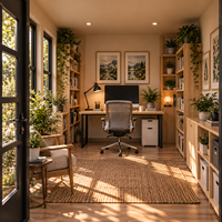 Petit bureau de jardin modulaire préfabriqué, pod de travail privé, studio extérieur avec installation facile et faible entretien