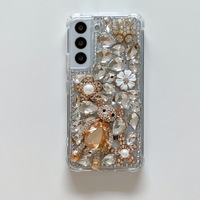 Étui de téléphone en diamant strass pour Samsung Galaxy S25 S24Ultra S23 FE S22 Plus A16 A06 A55 Étui en cristal scintillant de luxe 3D