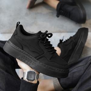 2026 New Style Thick-soled Men's Shoes Spring Versatile Work Safety Shoes Sporty and Casual Black Men's Skate Shoes - Product Image 2