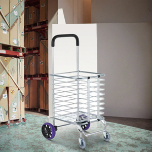 Chariot à main pliable et mobile à <span class=keywords><strong>4</strong></span> roues pour magasin de supermarchés - Product Image 3