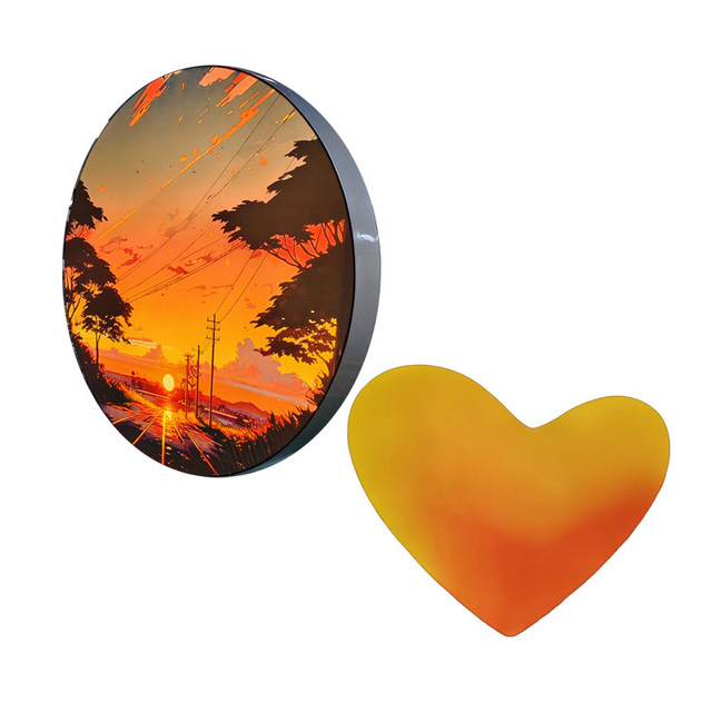 Custom UV Sunset LED Advertising Light Box Soft Film Kabu Signboard Aluminum Frame for Beach Camping Atmosphere Direct Factory