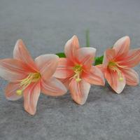 Bunga Lily Simulasi Mewah dan Elegan untuk Dekorasi Pernikahan, Wisuda, Liburan, Bahan PU Lembut untuk Natal dan Tahun Baru Imlek